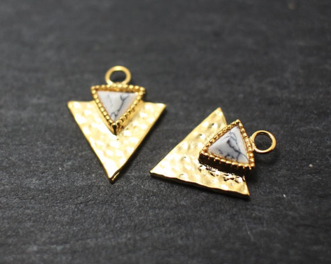 P0230/antitarnished Gold Plating Over Brass/genuine White Etsy