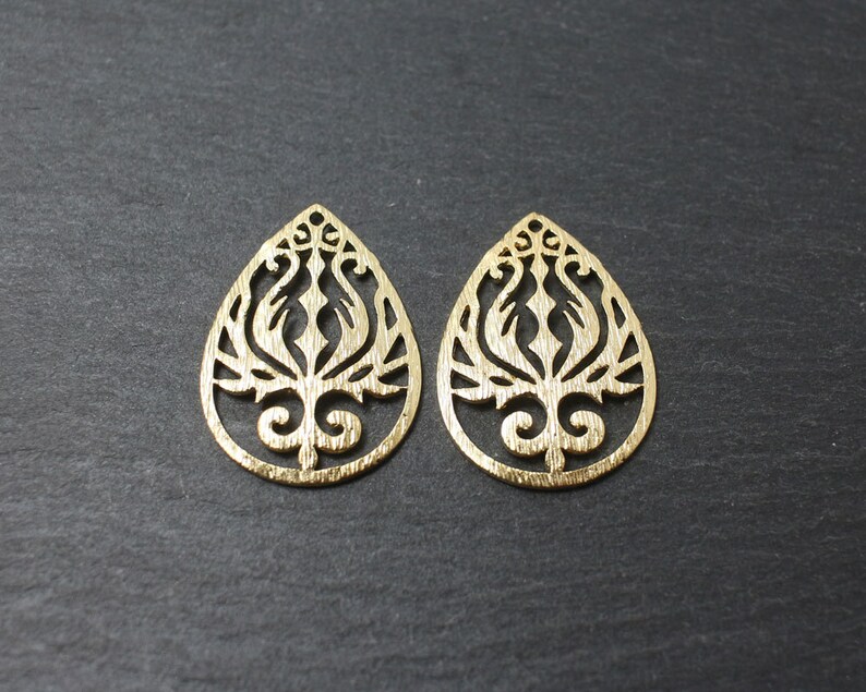 P0173/antitarnished Matte Gold Plating Over Brass/textured Etsy