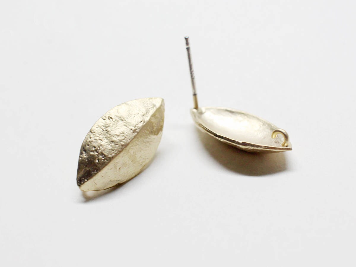 E0190/AntiTarnished Matt Gold Plating Over Brass/Vintage Oval Etsy