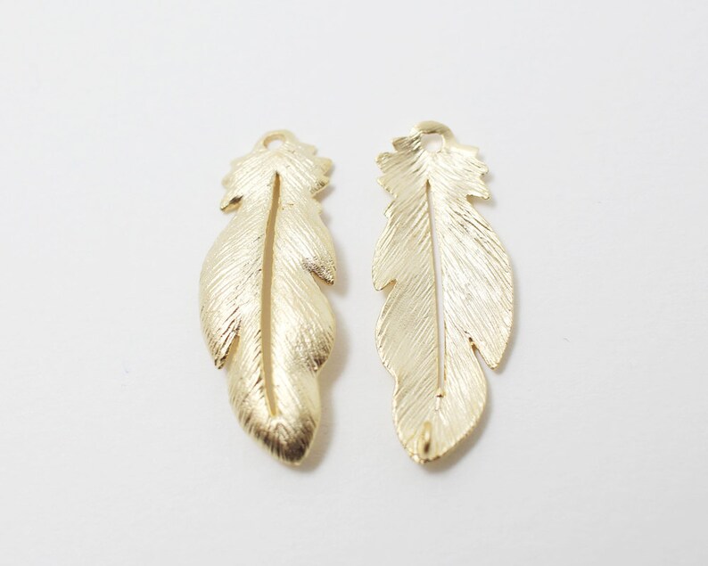 P0235/antitarnished Matte Gold Plating Over Brass/leaf Etsy
