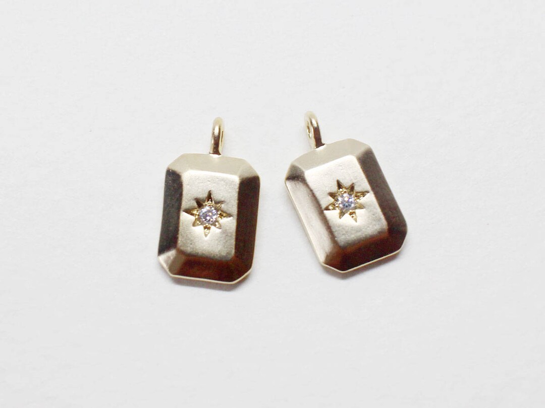 P0680/antitarnished Matte Gold Plating Over Brass/solid Square Cubic