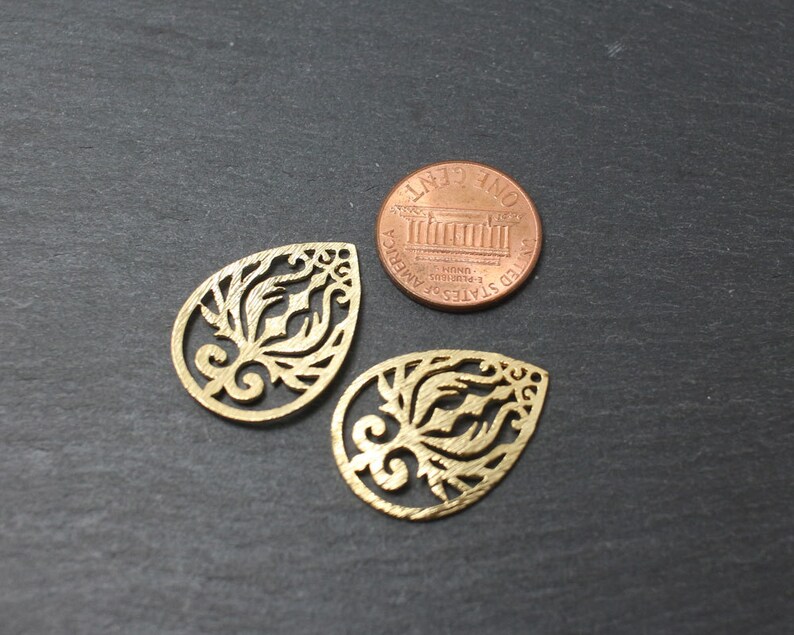 P0173/antitarnished Matte Gold Plating Over Brass/textured Etsy