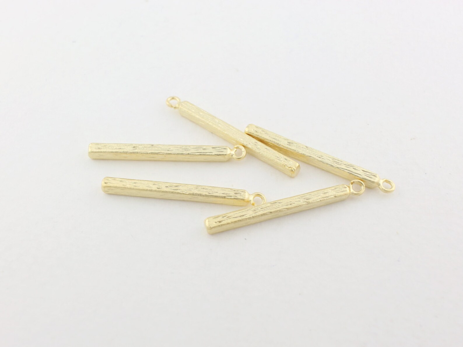 P0049/antitarnished Matt Gold Plating Over Brass/textured Bar Etsy