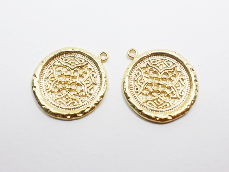 P1005/antitarnished Matte Gold Plating Over Brass/vintage Etsy