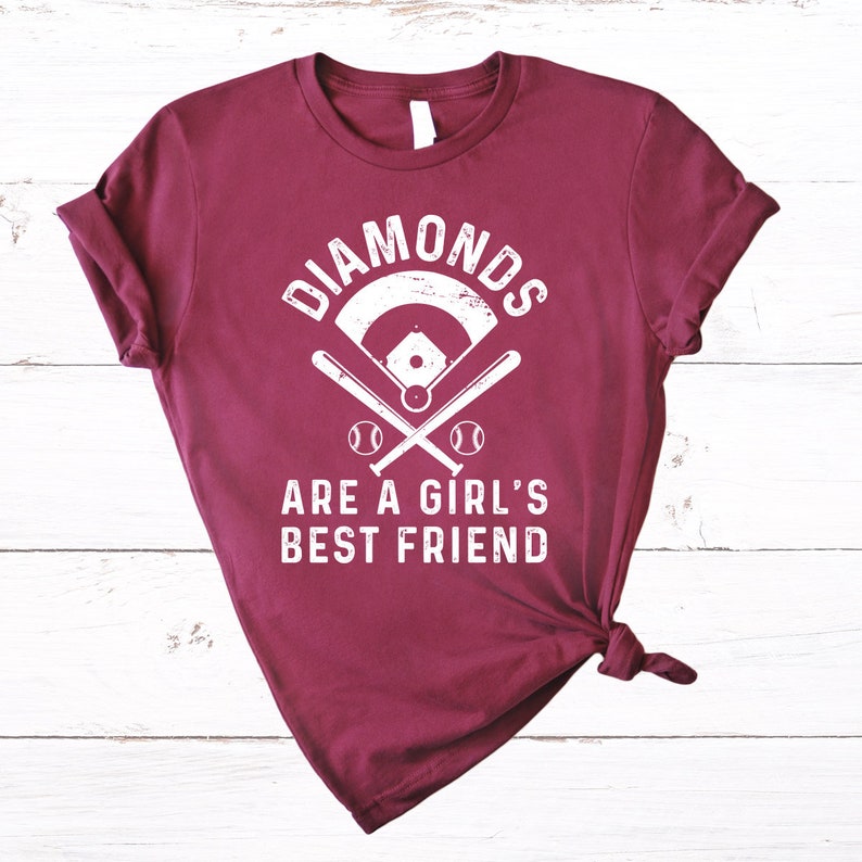 Diamonds are a Girl's Best Friend Baseball Shirt Etsy