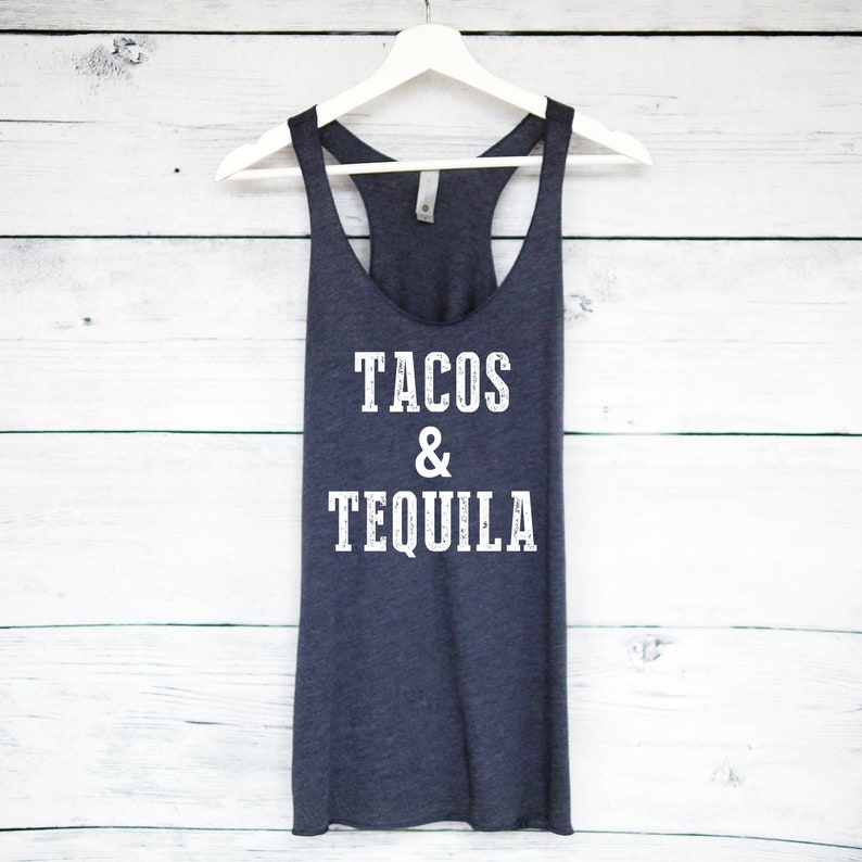 SALE Tacos and Tequila Tank Top Shirt in Black for Women Etsy