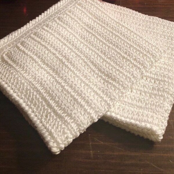 Cotton White Dishcloths / Dish Rags / 100% Mercerized Cotton / KItchen Linens / Farmhouse