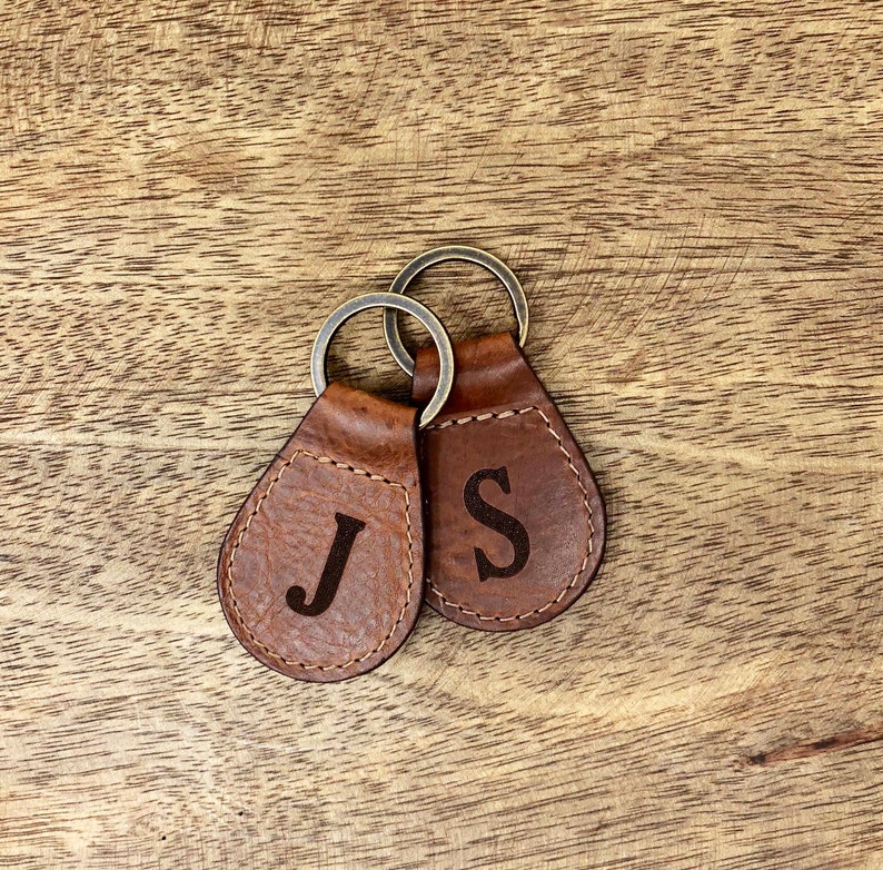 Personalized Leather Key Fob, Custom Keychain, Leather Gift Etsy