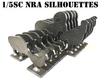 Magnum Target 1/5sc. NRA/IHMSA .22LR Rim-fire Animal Knock-down Targets - 20pc. Steel Targets - Unpainted - 20NP