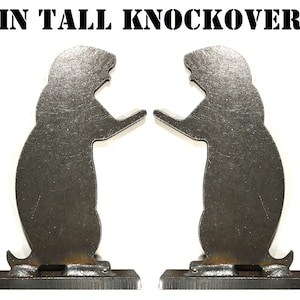 Magnum Target Steel Shooting Targets - Prairie Dog Silhouette Knockovers for Small Bore .22LR 2pc - PD2NP