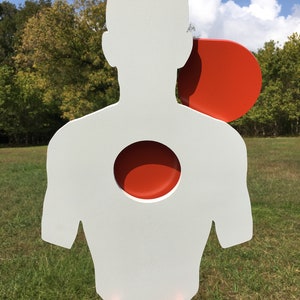 Magnum Target AR500 Combatant Steel Hostage Reactive IDPA Shooting Target 3/8 12x21 for T-Post - CSHT12x21TPM2DT-KIT