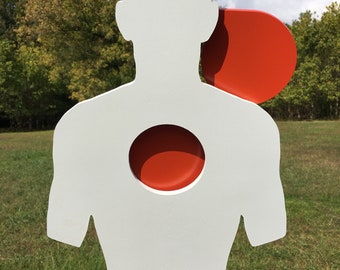 Magnum Target AR500 Combatant Steel Hostage Reactive IDPA Shooting Target 3/8 12x21 for T-Post - CSHT12x21TPM2DT-KIT