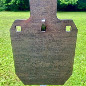 Magnum Target 8”x12” IDPA/ISPC Steel Shooting Target 3/8" AR500 Range Target w/ T-Post Hook - GIDPA8X121TPH1AR500-3H