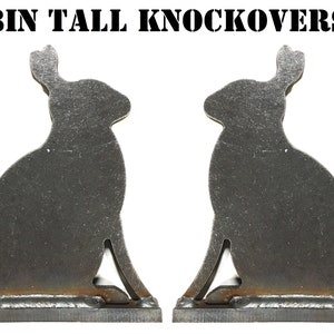 Magnum Target Steel Shooting Targets - Rabbit Silhouette Knockovers for Small Bore .22LR 2pc - RAB2NP