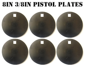 Magnum Target 6in. NRA Pistol Shooting Targets - 3/8 Thk Steel Targets - 6pc. Metal Target Set - H66