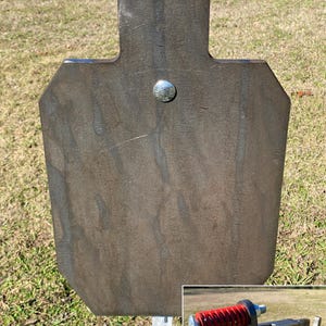Magnum Target 12"x20" 3/8" AR500 IDPA/ISPC Steel Shooting Target w/ Spring T-Post Mount/Hook - G12x201S-SPRTPM1AR500