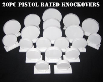 Objetivo Magnum de 20 piezas. Objetivos de acero para tiro con monedas, calibre .22 LR, de percusión anular y pistola - KC20W