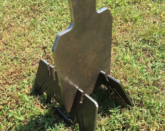 Magnum Target Portable 3/8"AR500 Steel Shooting Target 7x12 IDPA Metal Ground Stand for 3/4"EMT Conduit - GT7X121AR500EMT