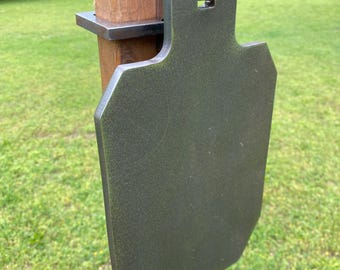 Objetivo Magnum AR500 de 3/8" y 7" x 12" IDPA/IPSC para tiro de campo con anzuelo de 2x4 - HIDPA121-2x4HOOK1AR5