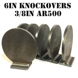 Magnum Target 6in 3/8in AR500 Knock-over Steel Shooting Range Targets-Metal NRA Knock-downs - K66AR500