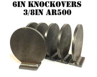 Magnum Target 6in 3/8in AR500 Knock-over Steel Shooting Range Targets-Metal NRA Knock-downs - K66AR500