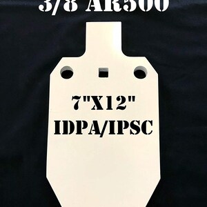 Magnum Target 3/8" AR500 IDPA IPSC Steel Shooting Target Gong 7" X 12" Silhouette - GIDPA121WAR53H
