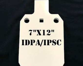 Magnum Target 3/8" AR500 IDPA IPSC Steel Shooting Target Gong 7" X 12" Silhouette - GIDPA121WAR53H