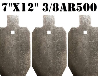Magnum Target AR500 3/8" IDPA IPSC Steel Shooting Target Gong 7" X 12" Silhouette Stand Mount - GIDPA123SAR51H