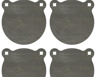 Magnum Target 8 Inch AR500 Steel Gongs - 3/8in. Rifle / Pistol Targets - 4pc. Metal Target Set - G84EAR500