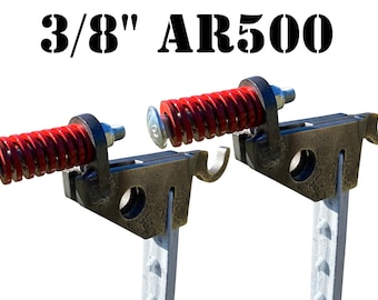 Soportes de poste en T para diana de tiro Magnum Target de 3/8" de acero endurecido AR500 - Soporte de metal para campo de tiro, 2 piezas - SPRTPM2AR500