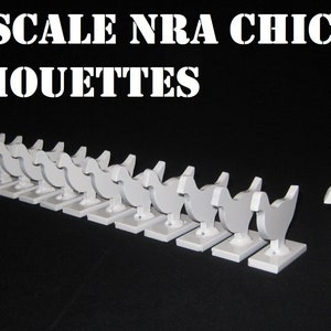 Magnum Target 1/5 Sc. NRA Silhouette Knock-over Shooting Targets - 20 pc. Steel Chicken Set - KCHKN20W