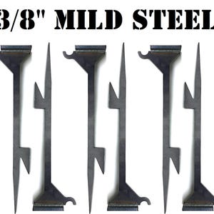 Steel Shooting Target Stands 24&quot; Heavy Duty Knock-over & Hanging 6pc. Metal Set - STD6NP-HOOK