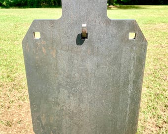 Magnum Target 2/3 Scale 66% 12"x20" 3/8" AR500 IDPA/IPSC Steel Shooting Target Rifle Gong w/ T-Post Hook (G12x201TPH1AR500)
