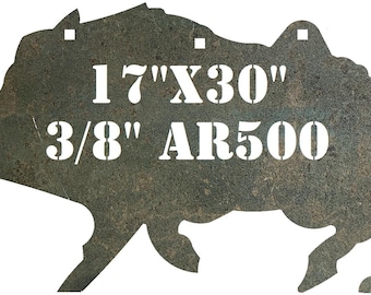 Objetivo Magnum de 43 x 76 cm y 9,5 mm para rifle de tiro AR500 Wild Hog, jabalí, gong metálico de acero, 1 pieza - HOG17x301AR500-NP