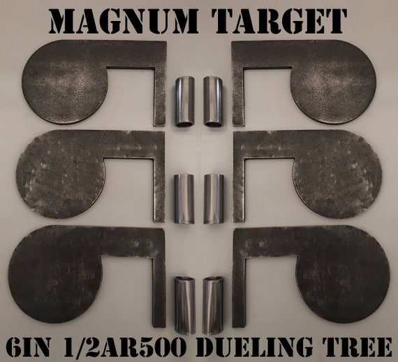 Ar500 1 2 Steel Shooting Range Targets 6 Dueling Etsy