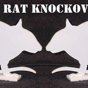 Magnum Target Steel Shooting Targets - Rat Silhouette Knockovers for Small Bore .22LR 2pc - RAT2W