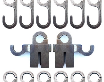 Magnum Target 14pc 3/8” AR500 Steel Target T-Post Mounts and Hooks for 3/4" EMT Conduit or 3/4" Pipe (1.050" OD) (TPPS2-CH12-KIT)