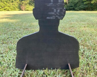 Blanco portátil Magnum Target AR500 18x22 de 3/8" con torso de combate, de acero endurecido, con base metálica (CSGT18x221AR500EMT)