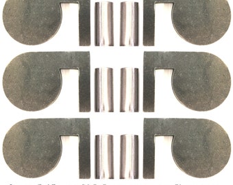 Objetivo Magnum de 4" x 3/8" AR500, de acero, para tiro, con árboles de duelo y paletas metálicas con tubos - DT46AR500T