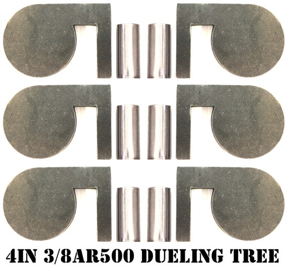 4x 3/8 AR500 Steel Shooting Range Targets Dueling Trees Metal Paddles  W/tubes DT46AR500T 