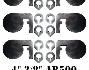 Objetivo Magnum de 4" x 3/8" AR500, campo de tiro de acero, blancos reactivos, paletas de árbol de duelo para hierro angular de 2" (DIDT46AR500R)