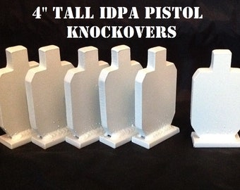 Bersagli da tiro Magnum Target 4 in IDPA Knockover - Bersagli in acciaio da 3/8 in - Set di bersagli in metallo da 6 pezzi - KI46W