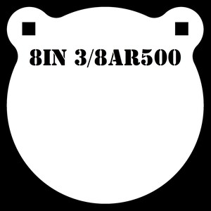 Magnum Target 8in. AR500 Gong Shooting Target - 3/8 Thk. Rifle Target - 1pc. Steel Target Set - G81WEAR500