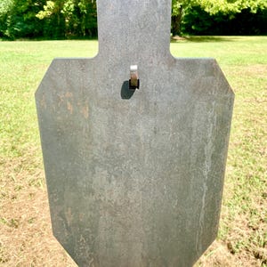 Magnum Target 12x20 IDPA/IPSC Steel Shooting Target 3/8&quot; AR500 1-Hole Range Target w/ 2x4 Hook - G12x201S-2x4HOOK1AR5