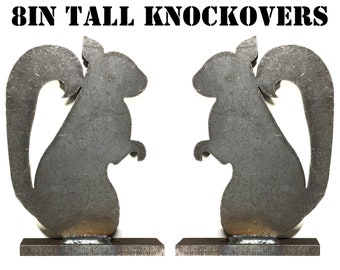 Magnum Target Steel Shooting Targets - Squirrel Silhouette Knockovers for Small Bore .22LR 2pc - SQL2NP