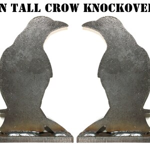 Magnum Target Steel Shooting Targets - Crow Silhouette Knockovers for Small Bore .22LR 2pc - CRW2NP