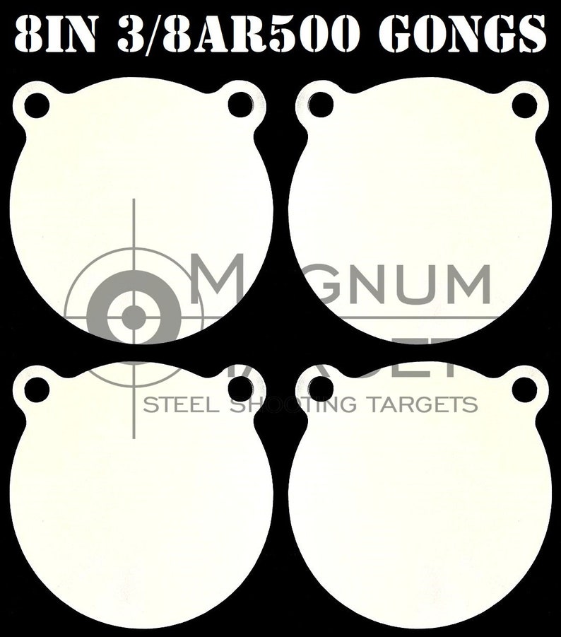 8 Inch AR500 Steel Gongs 3/8in. Rifle / Pistol Targets Etsy
