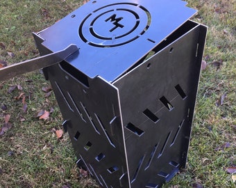 Magnum Target 12”x24” Portable Burn Cage Box Campfire Stove Fire Pit Camping RV - PBC12x24
