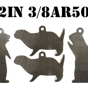 Magnum Target 12" Steel Shooting Targets - 3/8" AR500 Prairie Dog Animal Silhouette - 6pc - PD126AR500