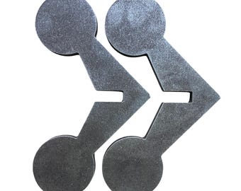 Magnum Target (Not Welded) 3/8" AR500 Reactive Steel Shooting Target - Flipping Jumping Jack 2.5" 1pc Set (1-WJJ2.5AR500-UWELD)